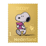 Gouden postzegel 2025 Snoopy 75 jaar